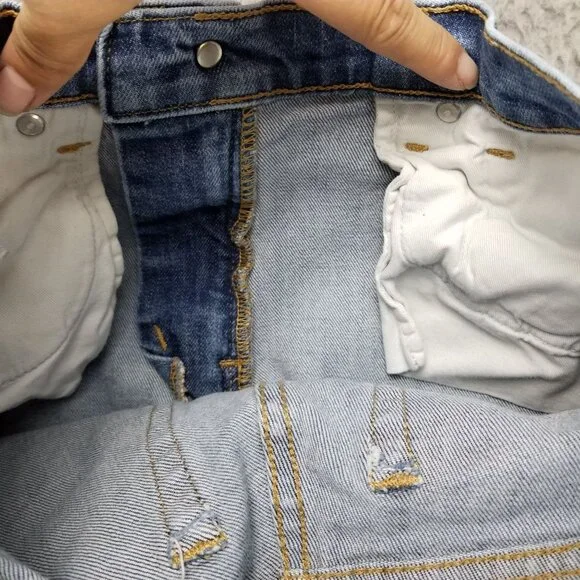 Everlane Jeans Womens 28 Medium Wash Stretch Mid Rise Skinny Leg *Read* - Picture 13 of 15